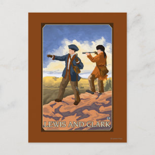Cartão Postal Lewis e Clark Explorando o Ocidente