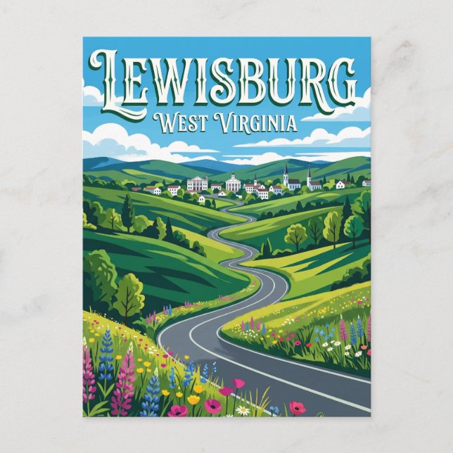 Cartão Postal Lewisburg EUA (Frente)