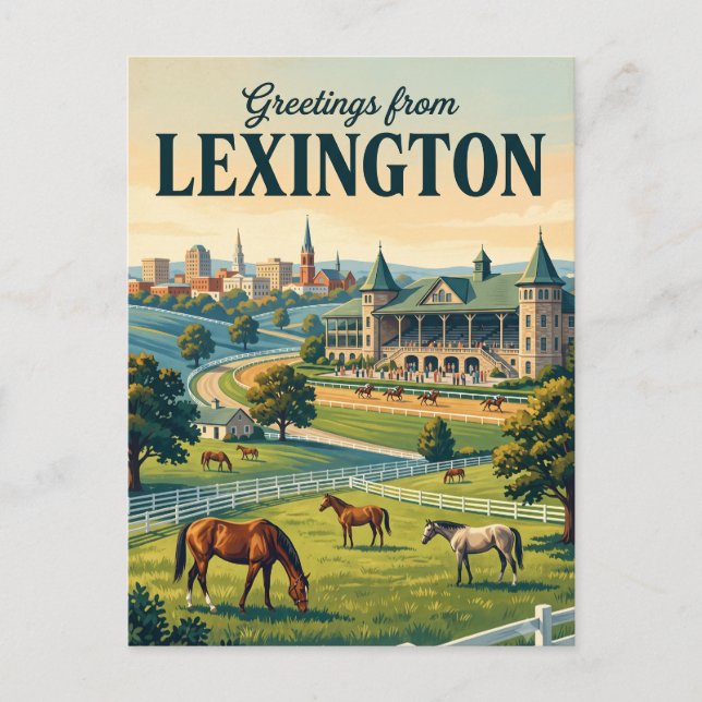Cartão Postal Lexington Kentucky (Frente)