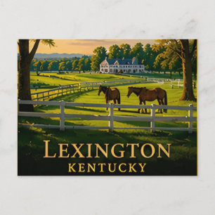 Cartão Postal Lexington Kentucky Bluegrass Country e Fazendas de