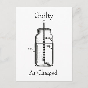 Cartão Postal Leyden Jar Guilty foi acusado