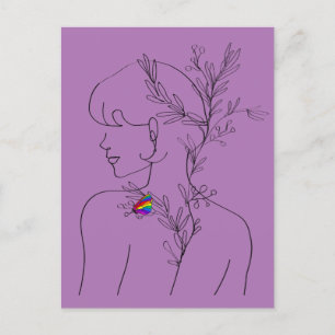 Cartão Postal LGBT Butterfly Girl, Bonito Girl, Best LGTB Posta