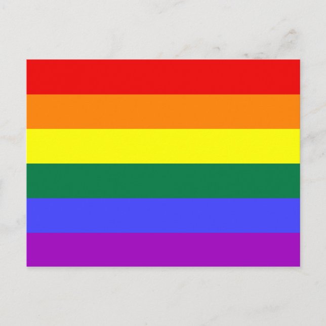Cartão Postal LGBT Orgulho gay Rainbow (Frente)