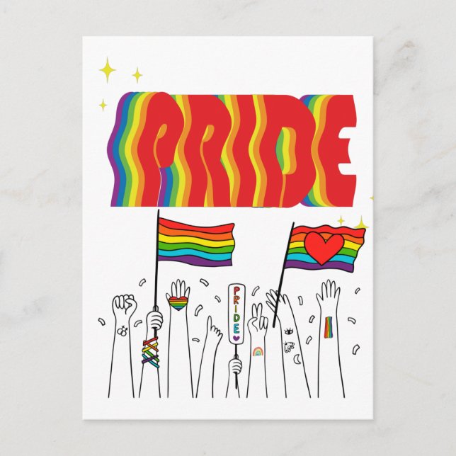 Cartão Postal LGBT+Orgulho. O gay da Rainha. (Frente)
