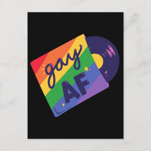 Cartão Postal LGBT+orgulho. rainha, gay love.Gay AF
