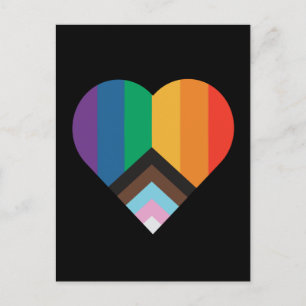 Cartão Postal LGBT+orgulho. Sinalizador arco-íris