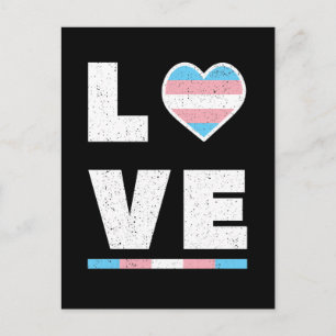 Cartão Postal LGBT Sinalizador do Orgulho Transgênero Afetado Am