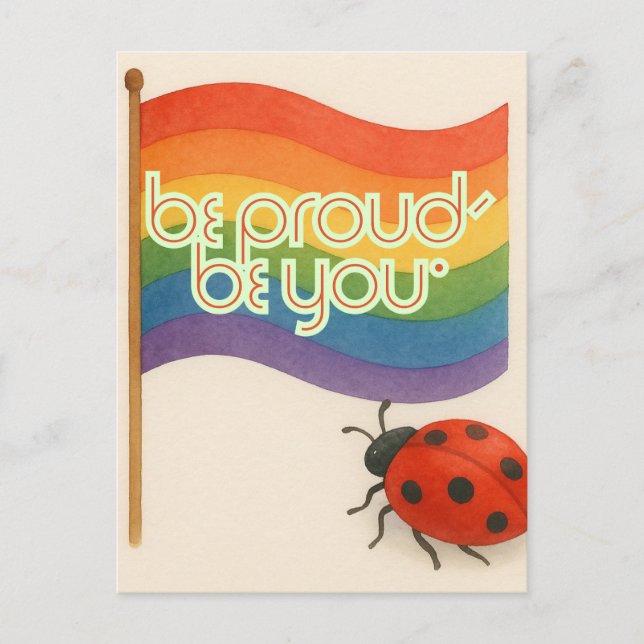 Cartão Postal LGBTQ e Orgulho de Expressão Negrito (Frente)