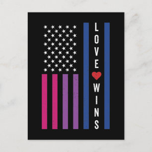Cartão Postal LGBTQ O Amor do Orgulho Bissexual ganha bandeira a