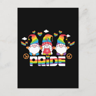 Cartão Postal LGBTQ - Orgulho - Gnomo do Jardim - Cor Arco-íris