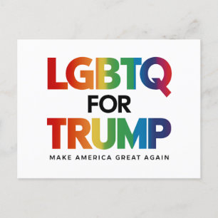 CARTÃO POSTAL LGBTQ PARA TRUMP GAY LÉSBICA PARA TRUMP 2024 