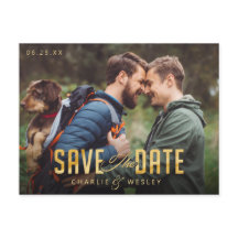 LGBTQ Simples Tradicional Guarde a Data com Foto