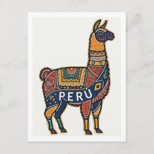 Cartão Postal Lhama do Peru