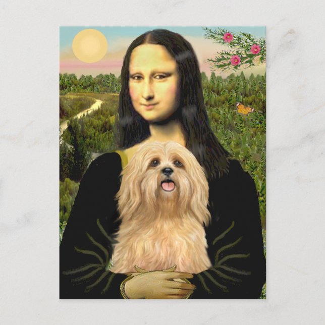 Cartão Postal Lhasa Apso 9 - Mona Lisa (Frente)