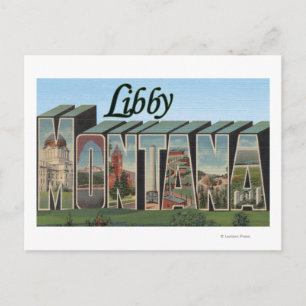 Cartão Postal Libby, MontanaLarge - Letra ScenesLibby, MT