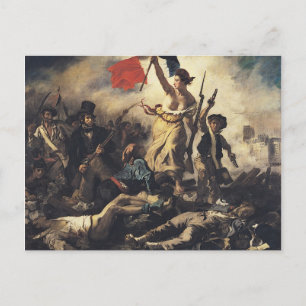 Cartão Postal Liberdade Guiando o Povo por Eugène Delacroix