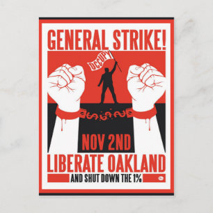 Cartão Postal Libertar Oakland Oakland - Folheto de Protesto