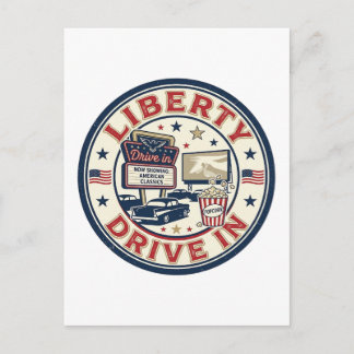 Cartão Postal Liberty Drive Em Patriótico Patriótico Drive Em Th