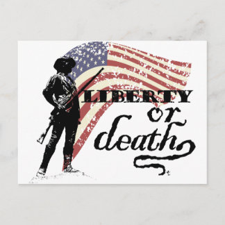 Cartão Postal Liberty or Death Minutemen