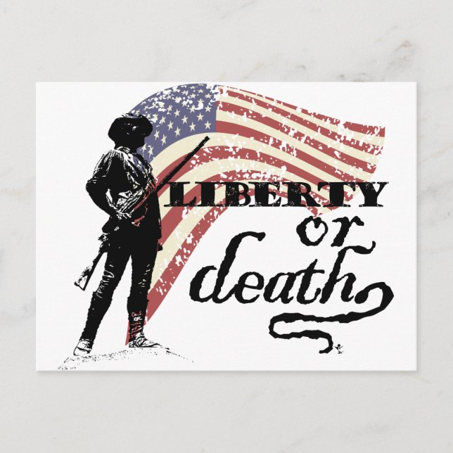 Cartão Postal Liberty or Death Minutemen (Frente)
