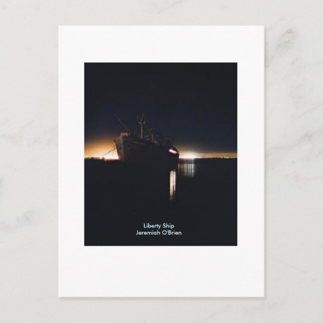 Cartão Postal Liberty Ship SSJeremiah O'Brien - Personalizado (Frente)
