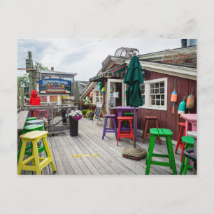 Cartão Postal Libra de lagosta de Stewman no porto Bar, Maine