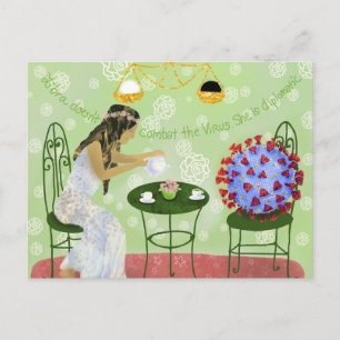 Cartão Postal Libra e o vírus Covid19