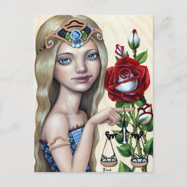 Cartão Postal Libra Girl (Frente)