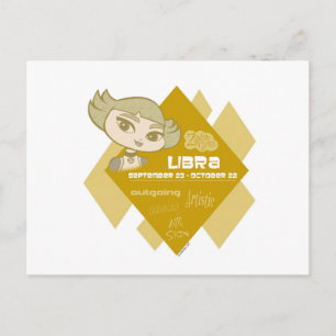Cartão Postal Libra Postcard