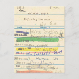 Cartão Postal Library Card 3503 Exploring the Moon