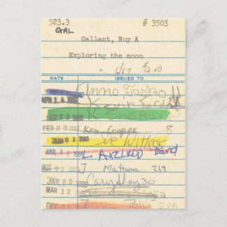 Cartão Postal Library Card 3503 Exploring the Moon