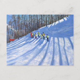 Cartão Postal Lição de Esqui Tignes França