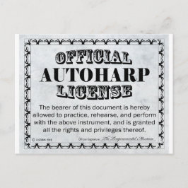 Cartão Postal Licença Autoharp