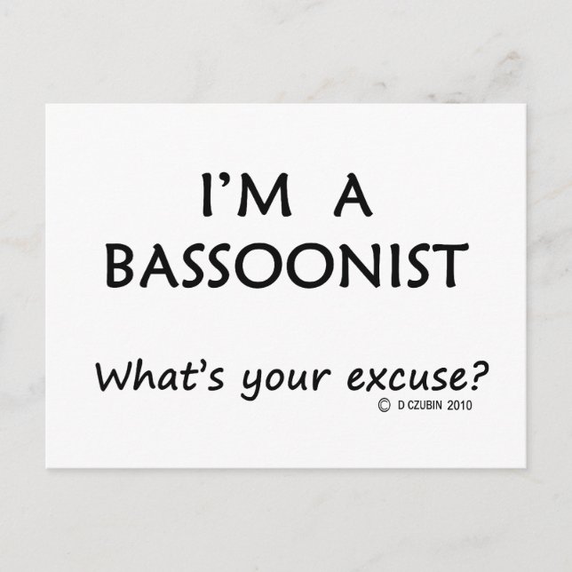 Cartão Postal Licença Bassonista (Frente)