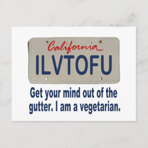Cartão Postal Licença da ILVTOFU California Plate