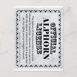 Cartão Postal Licença de Alphorn