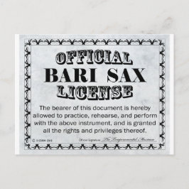 Cartão Postal Licença de Bari Sax