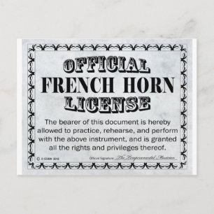 Cartão Postal Licença de Horno Francesa