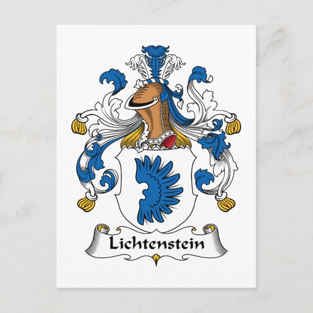 Cartão Postal Lichtenstein Family Crest (Frente)