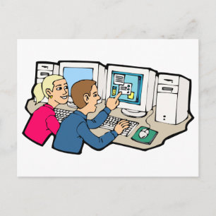 Cartão Postal Lições de classe de computador
