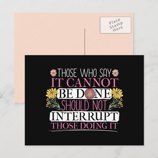 Cartão Postal Líder Feminina Empoderada (Frente/Verso)