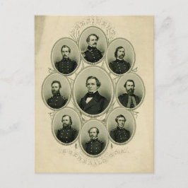 Cartão Postal Líderes do Sul da Guerra Civil