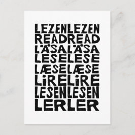 Cartão Postal Lido em 8 idiomas Lino Impressão
