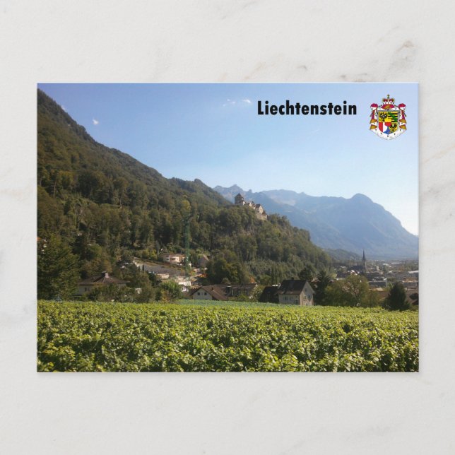 Cartão Postal Liechtenstein mit Wappen / Liechtenstein com Casac (Frente)