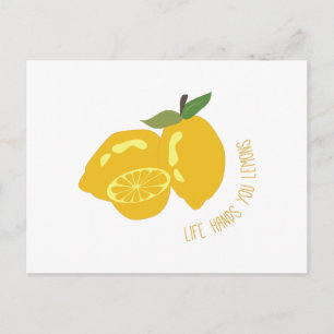 Cartão Postal Life Hands Lemons