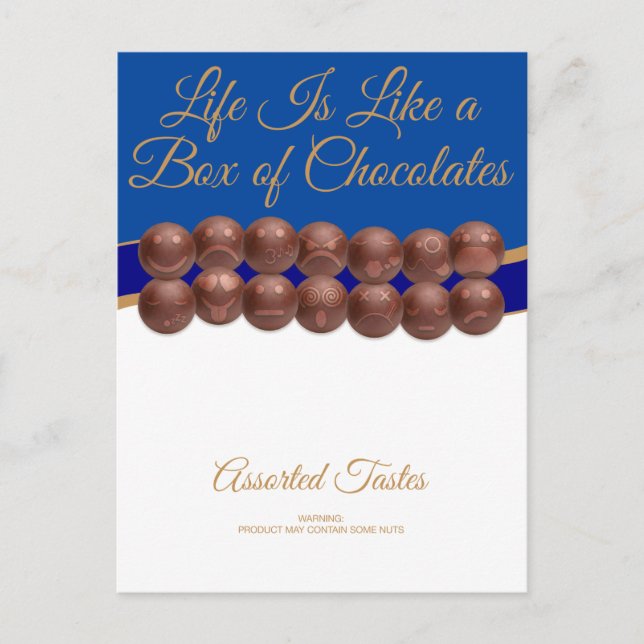 Cartão Postal Life Is Like a Box of Chocolates (Frente)