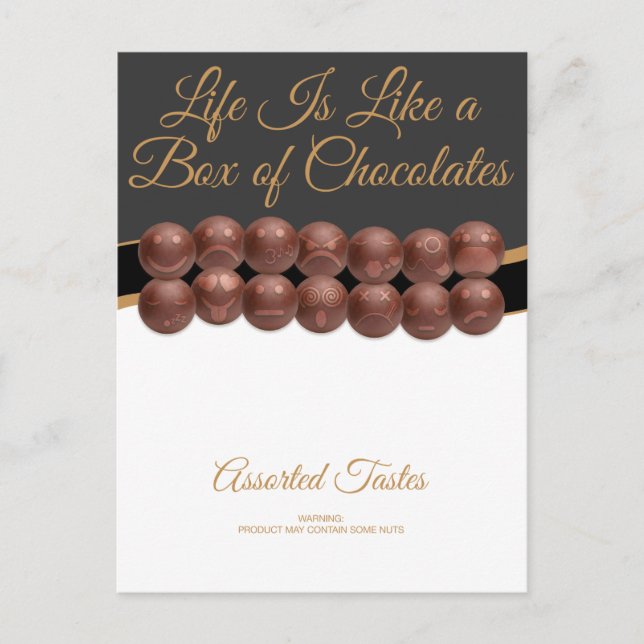 Cartão Postal Life Is Like a Box of Chocolates (Frente)