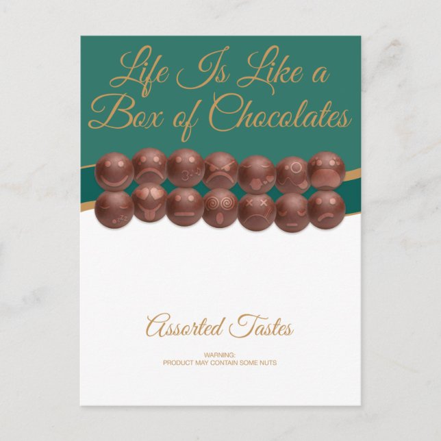 Cartão Postal Life Is Like a Box of Chocolates (Frente)