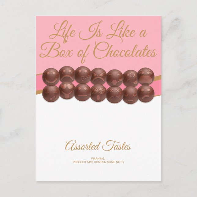Cartão Postal Life Is Like a Box of Chocolates (Frente)