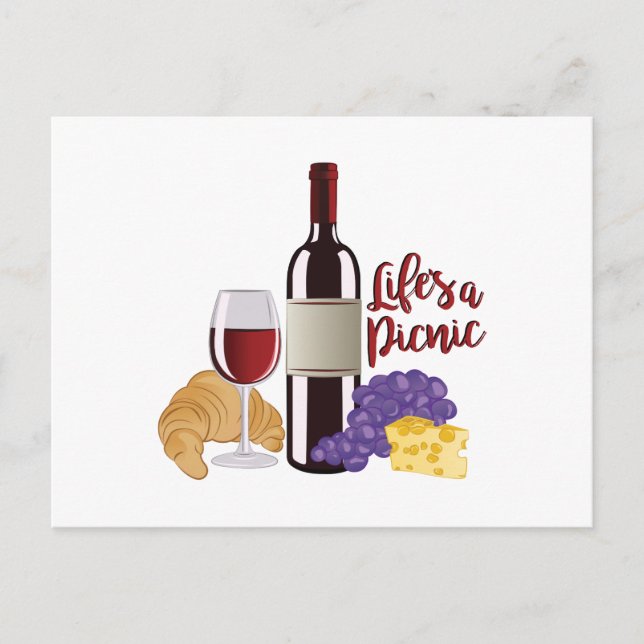 Cartão Postal Lifes um piquenique (Frente)